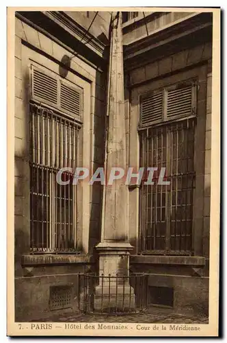 Cartes postales Paris Hotel des Monnaies Cour de la Meridienne