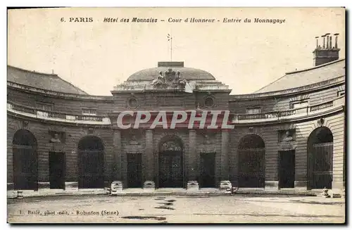 Cartes postales Paris Hotel des Monnaies Cour d&#39honneur Entree du monnayage