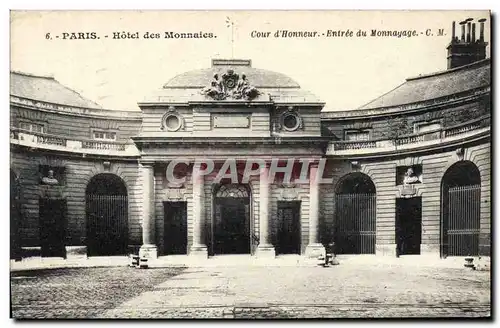 Cartes postales Paris Hotel des Monnaies Cour d&#39honneur Entree du monnayage