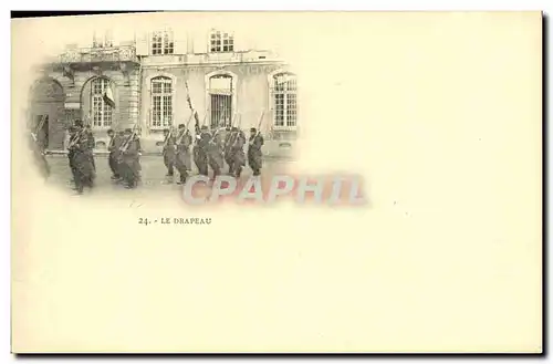 Cartes postales Militaria Le drapeau