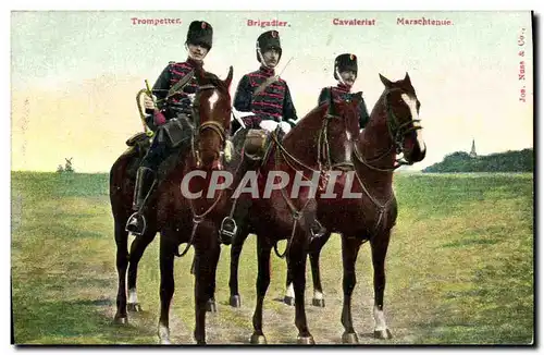 Cartes postales Militaria Brigadier Cheval