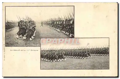 Cartes postales Militaria Le defile de la 11eme division