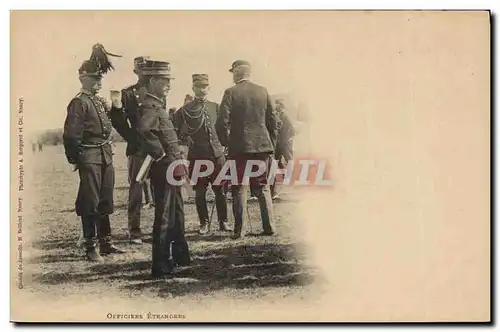 Cartes postales Militaria Officiers etrangers