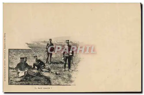 Cartes postales Militaria Il fait chaud