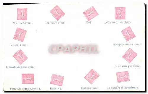 Cartes postales Semeuse 10c Lignee