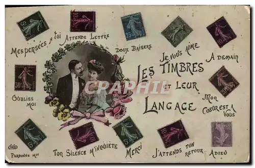 Ansichtskarte AK Les timbres et leur langage