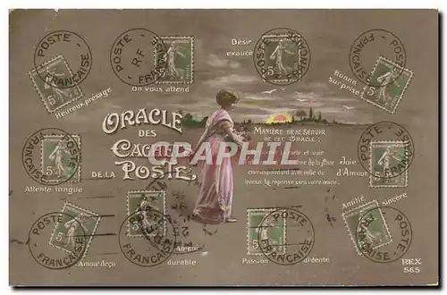 Cartes postales Oracle des cachets de la poste