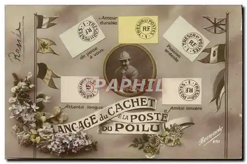 Ansichtskarte AK Langage du cachet de la poste du poilu Militaria