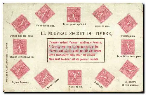 Cartes postales Le nouveau secret du timbre