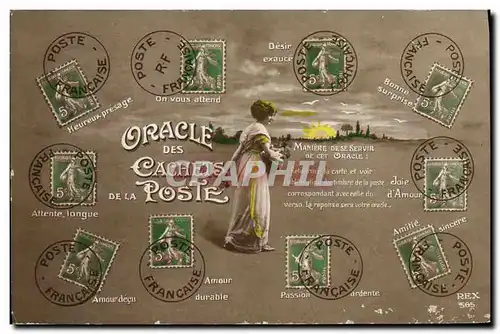 Cartes postales Oracle des cachets de la Poste Semeuse