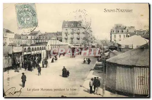 Cartes postales Fete Foraine Saint Nazaire La place Marceau pendant la foire