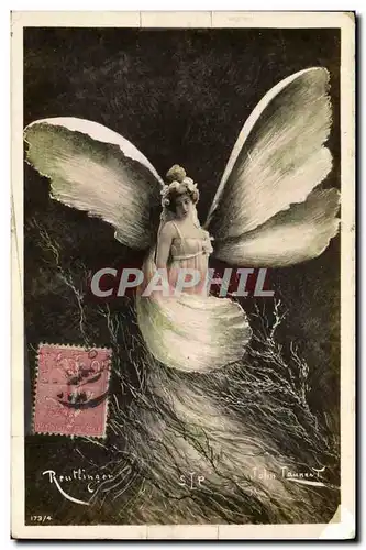 Cartes postales Fantaisie Femme Papillon