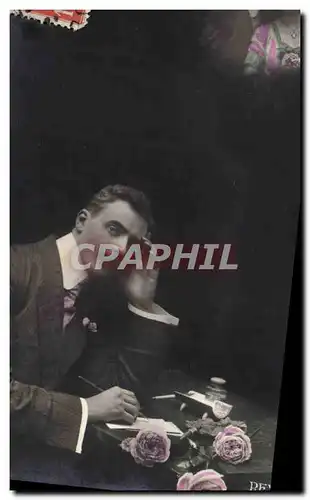 Ansichtskarte AK Fantaisie Homme Reverie