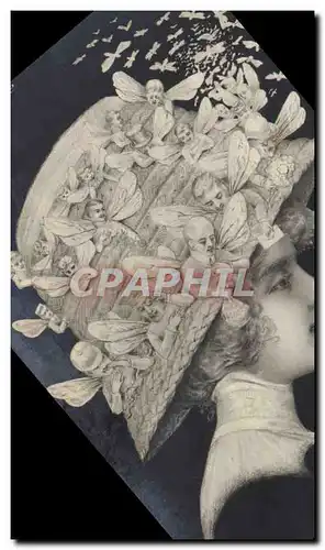 Cartes postales Fantaisie Surrealisme Reve d&#39une image Papillons