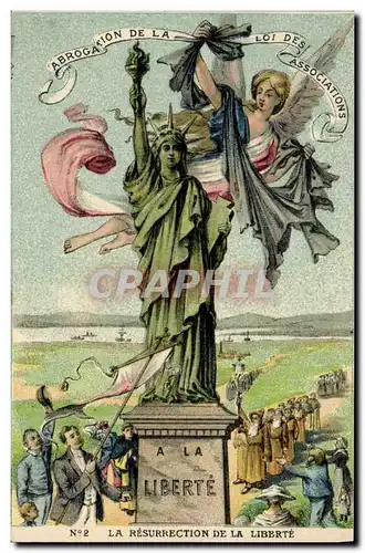 Ansichtskarte AK Fantaisie Surrealisme Statue de la liberte La resurrection de la liberte