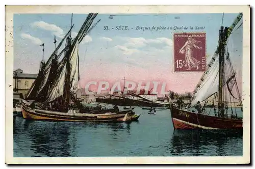 Ansichtskarte AK Bateau de peche Sete Barque de peche au quai de la sante