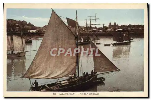 Cartes postales Bateau de peche Granville Retour de peche