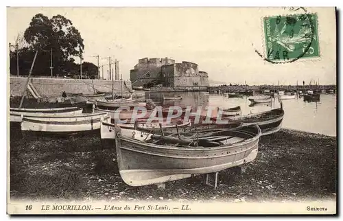 Ansichtskarte AK Bateau de peche Le Mourillon L&#39anse du fort St Louis