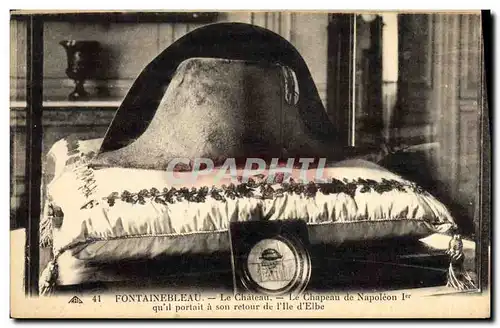 Cartes postales Histoire Napoleon 1er Fontainebleau le chapeau de Napoleon 1er Ile d&#39Elbe