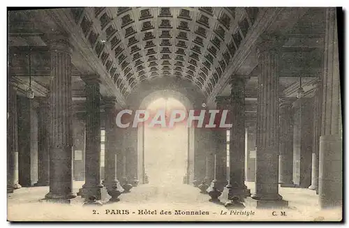 Cartes postales Paris Hotel des Monnaies Le peristyle