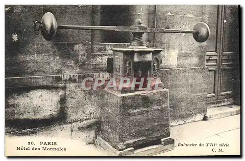 Cartes postales Paris Hotel des Monnaies Balancier du 17eme