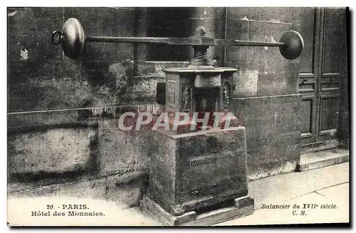 Cartes postales Paris Hotel des Monnaies Balancier du 17eme