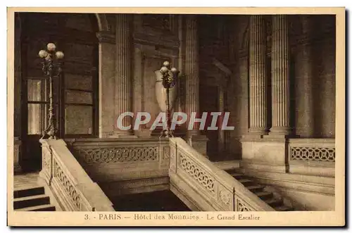 Cartes postales Paris Hotel des Monnaies Le grand escalier