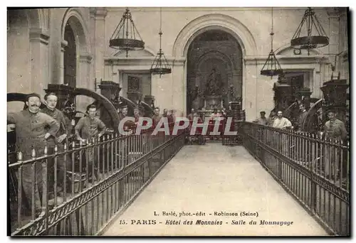 Cartes postales Paris Hotel des Monnaies Salle du monnayage