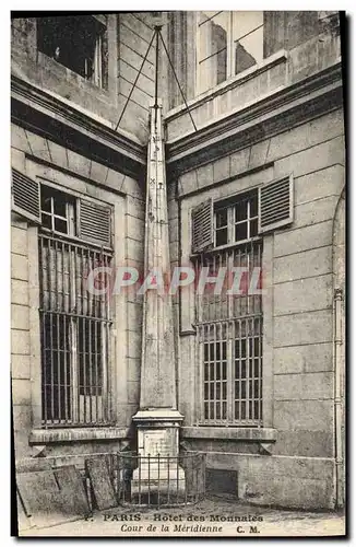 Cartes postales Paris Hotel des Monnaies Cour de la meridienne