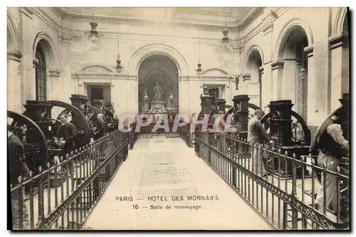 Cartes postales Paris Hotel des Monnaies Salle de monnayage