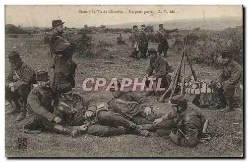 Cartes postales Militaria Champ de tir a Chenove Un petit poste