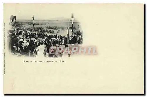 Ansichtskarte AK Militaria Camp de Chalons Defile en 1896 Chevaux Cheval