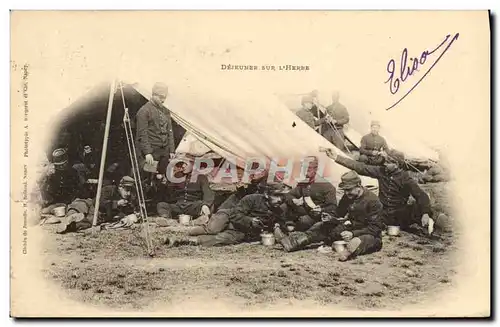 Cartes postales Militaria Dejeuner sur l&#39herbe