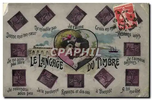 Cartes postales Langage du timbre Semeuse