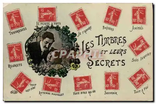 Cartes postales Les timbres et leurs secrets
