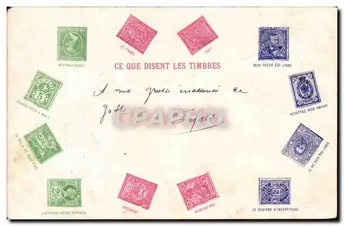 Cartes postales Ce que disent les timbres
