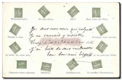 Cartes postales Semeuse 15c Lignee