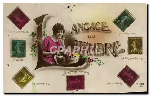 Cartes postales Langage du timbre Semeuse