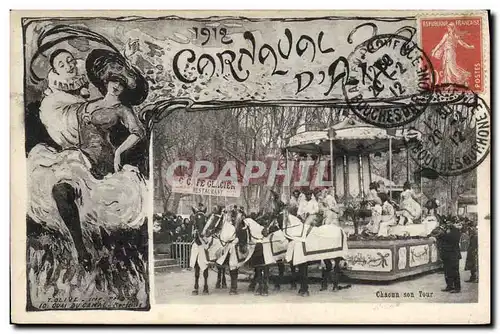Cartes postales Fete Foraine 1912 Carnaval d&#39Aix Cafe Glacier Restaurant