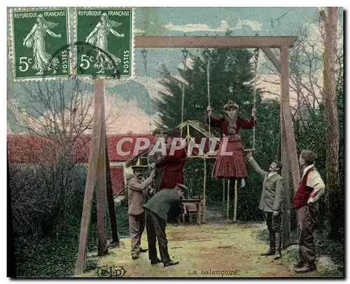 Cartes postales Femme La balancoire