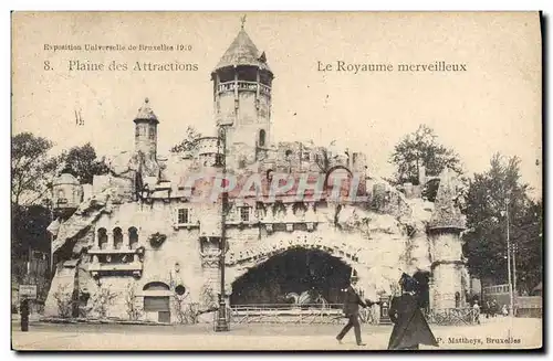 Ansichtskarte AK Fete Foraine Exposition universelle de Bruxelles 1910 Plaine des Attractions Le royaume merveill