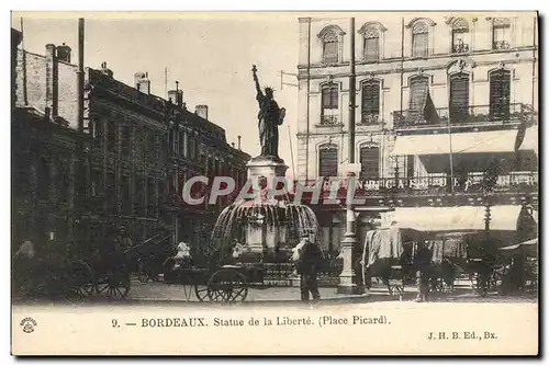 Ansichtskarte AK Statue de la Liberte Bordeaux Place Picard