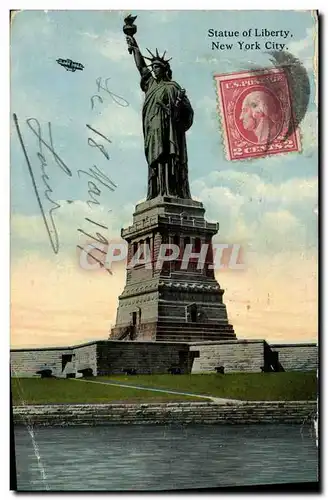 Cartes postales Statue de la Liberte Statue of Liberty New York City Avion