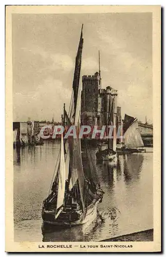 Cartes postales Bateau de peche La Rochelle La tour Saint Nicolas