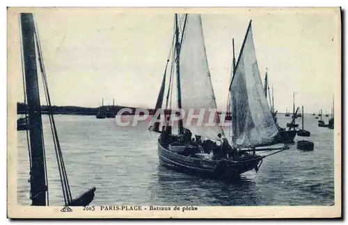 Cartes postales Bateaux de peche Paris Plage