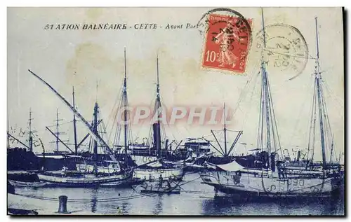 Cartes postales Bateau de peche Cette Avant port