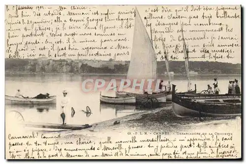 Cartes postales Bateau de peche Cannes Debarcadere de la Croisette