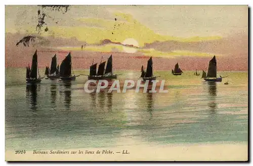 Ansichtskarte AK Bateau de peche Bateaux sardiniers sur les lieux de peche