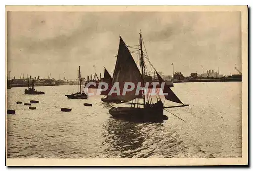 Cartes postales Bateau de peche Le Havre Barques de peche