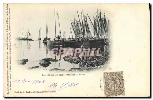 Cartes postales Les Bateaux de peche attendant la maree